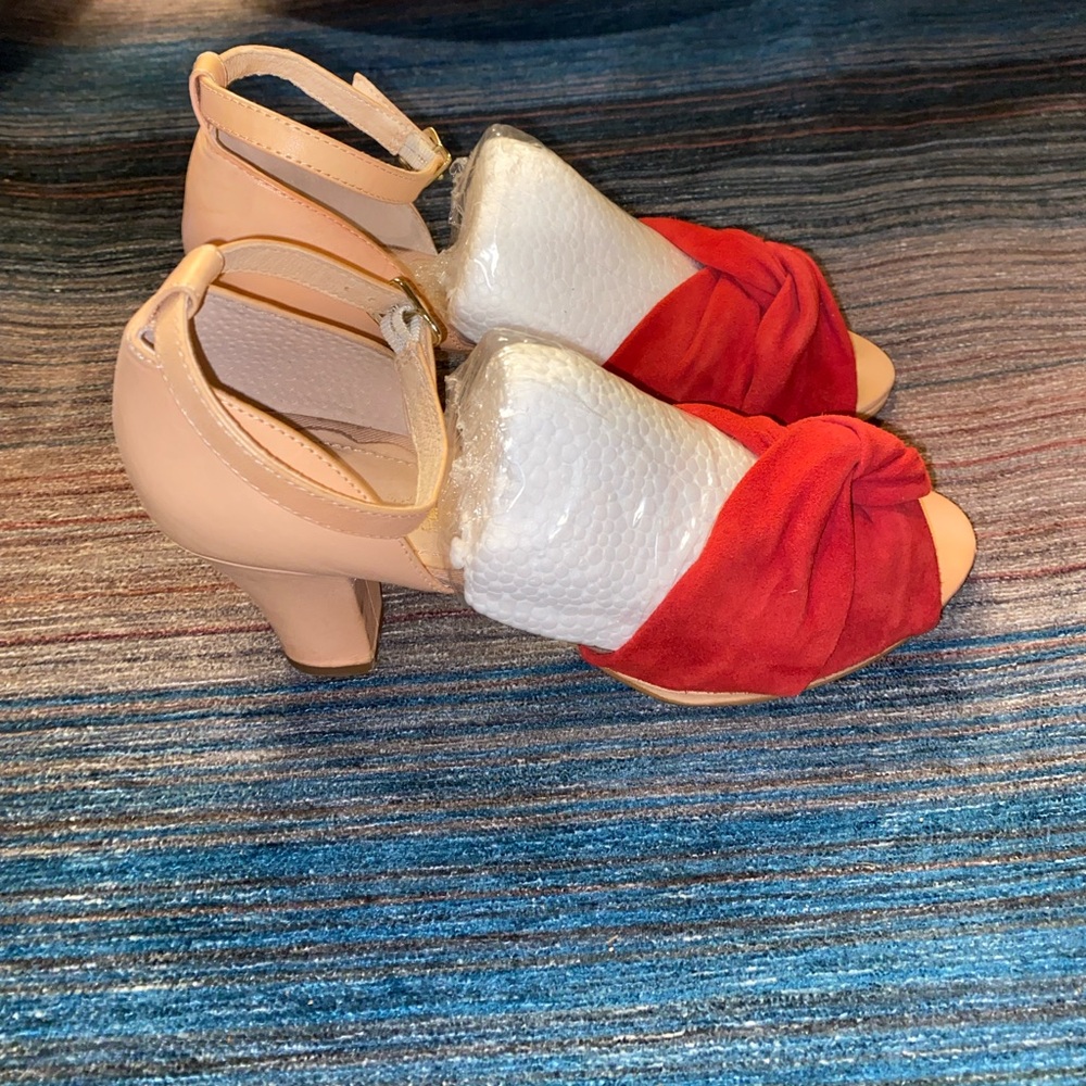 Miss L Fire Suede And Leather Pumps With Ankle Strap Sz Women’s 7